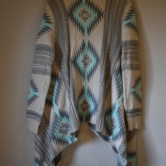 MAURICES Cream/Turquoise Sweater - Picture 6 of 6